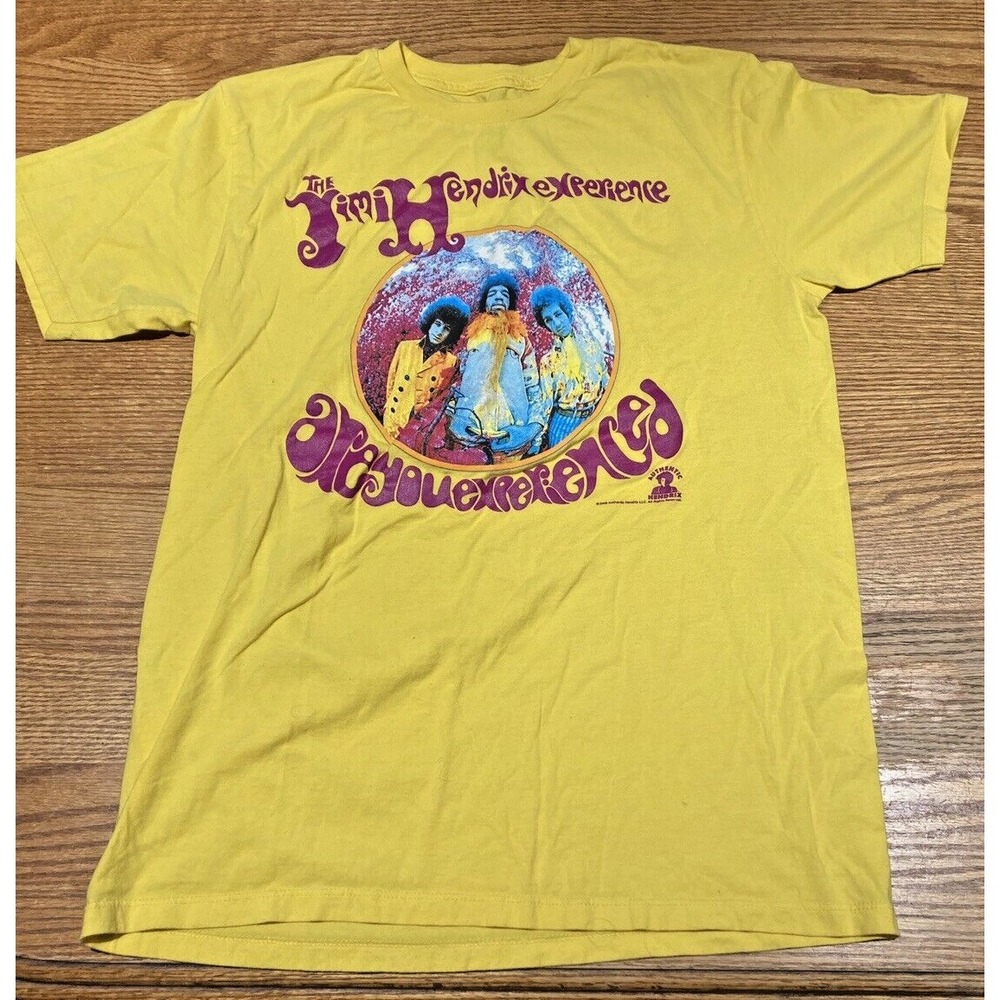 Jimi Hendrix M Yellow T Shirt 2009 Authenic Hendrix Bravado Are you experenced
